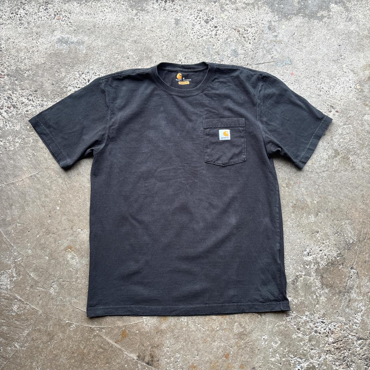 Black Carhartt single pocket tee - M