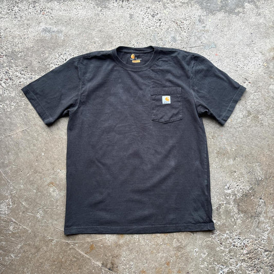 Black Carhartt single pocket tee - M