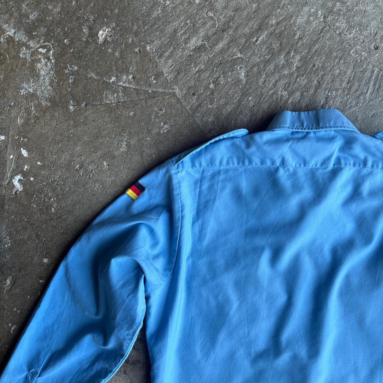 Blue Vintage German Army Shirt
