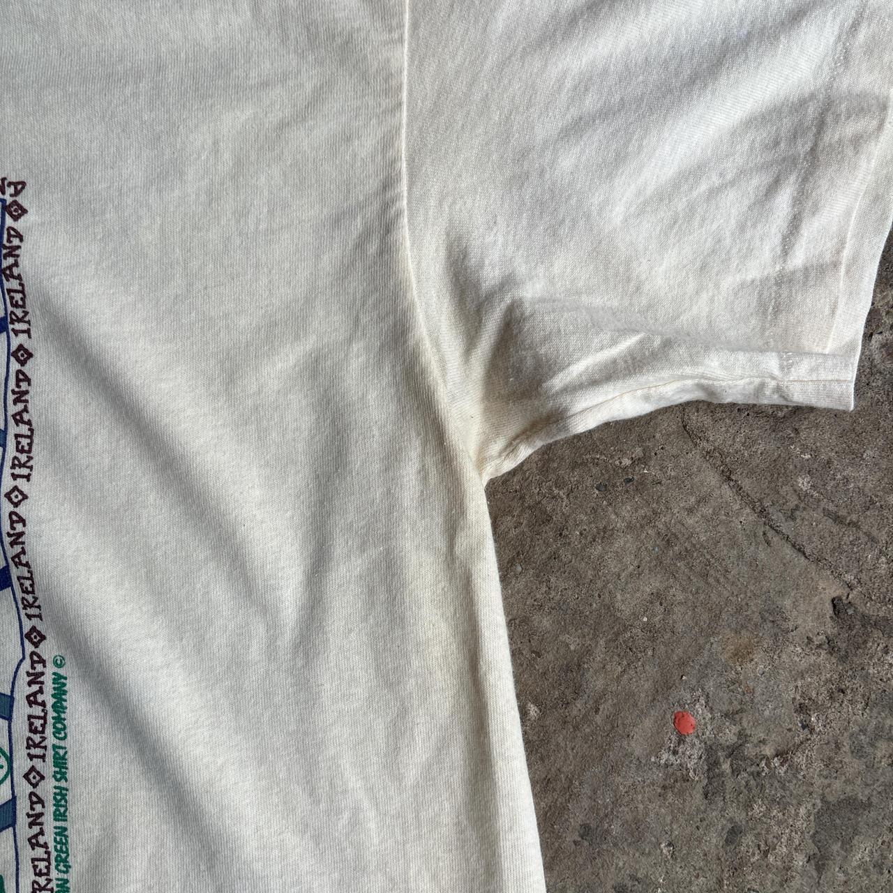 White/Cream Guinness Graphic Single Stitch T-Shirt - L