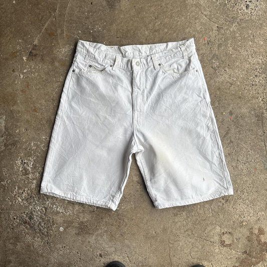 White Levi’s Denim Jean Shorts