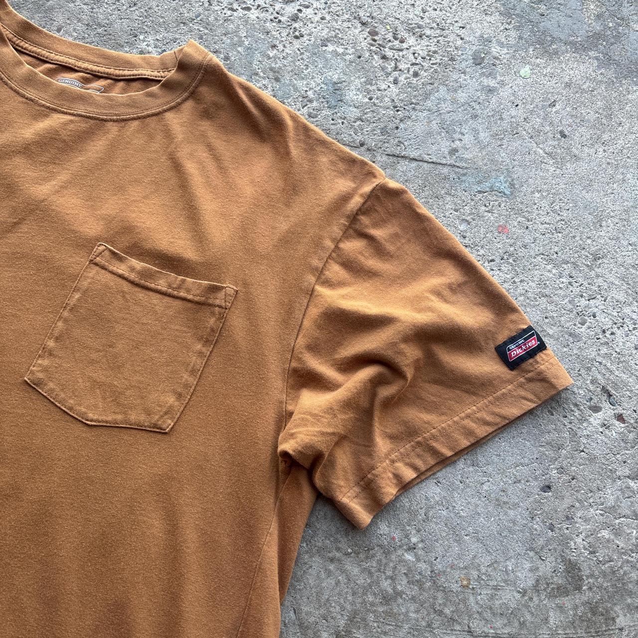 Tan Dickies single pocket tee