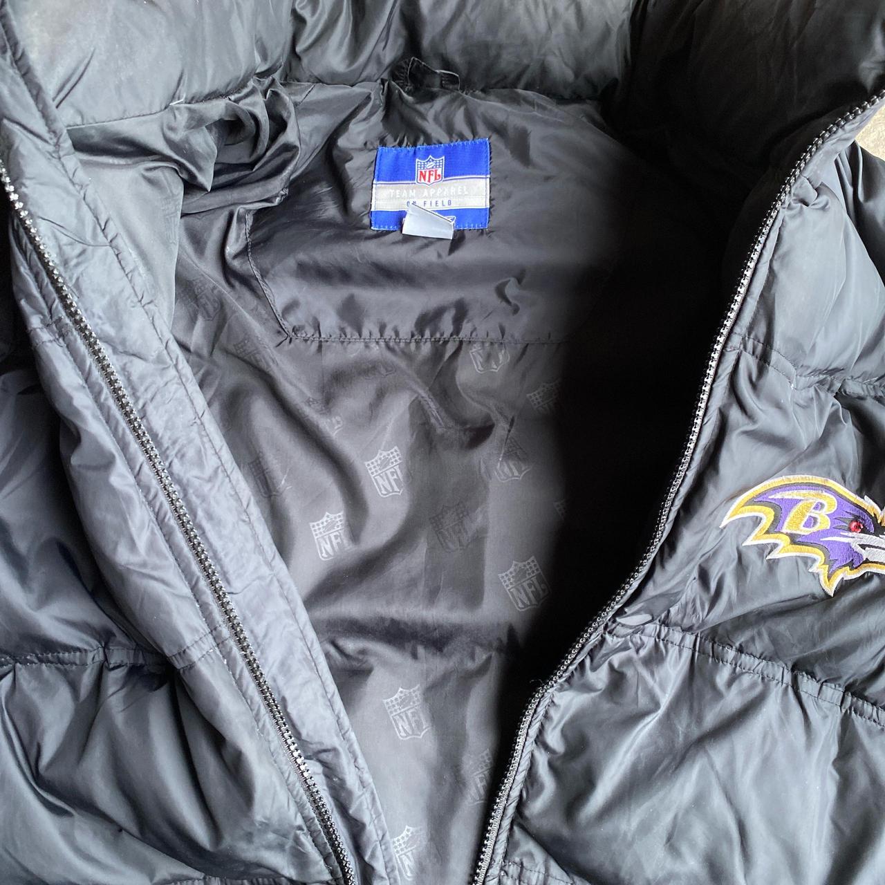 Black NFL Baltimore Ravens Puffer Jacket - L