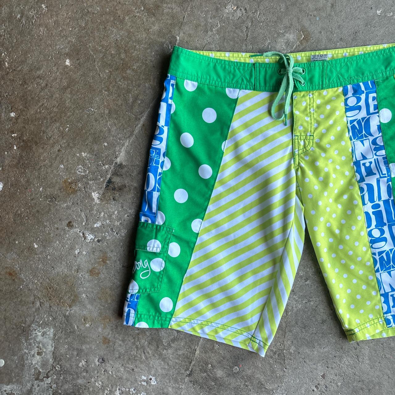 Green Billabong Patterned Board Shorts