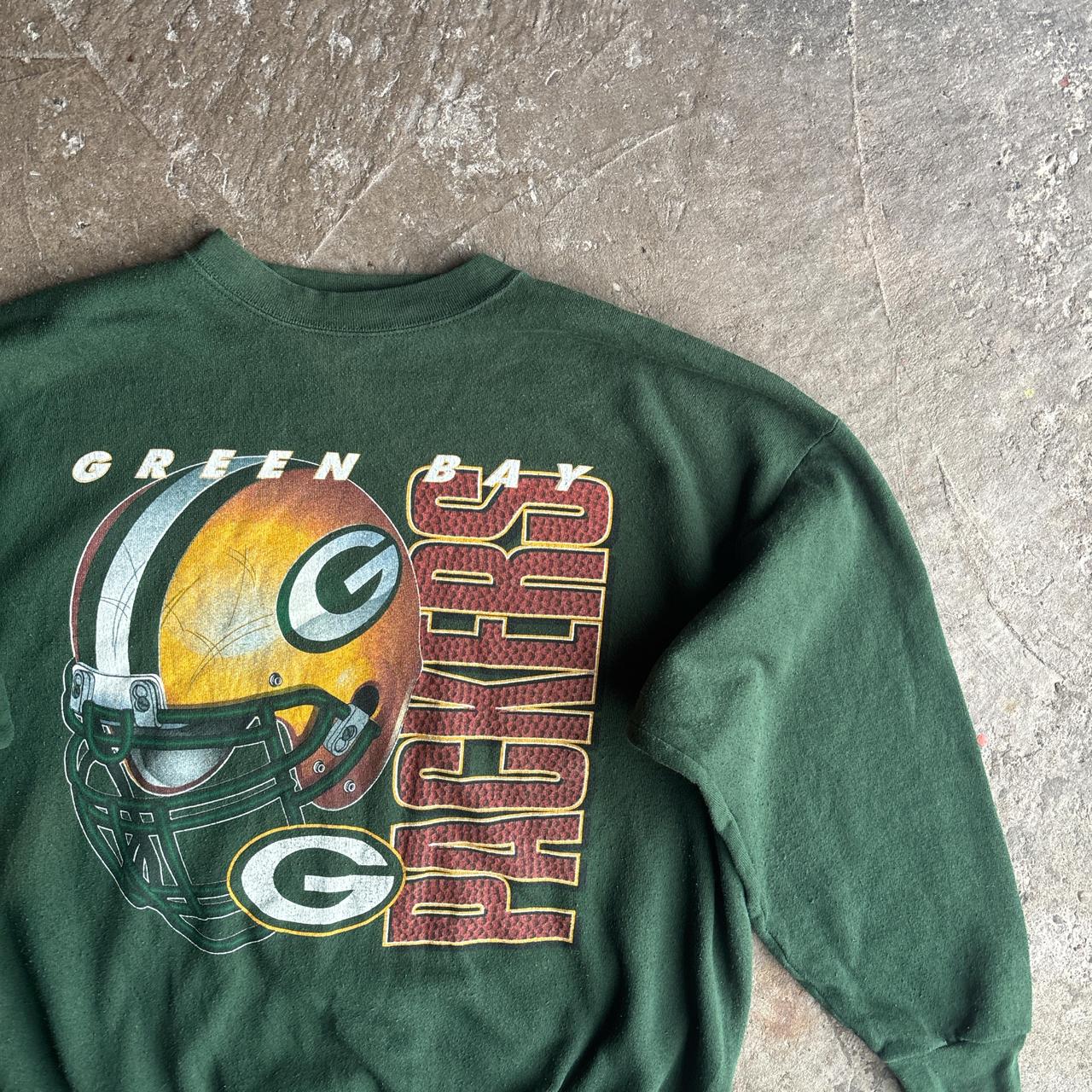 90s Green Bay Packers Graphic Crewneck Sweatshirt - XL