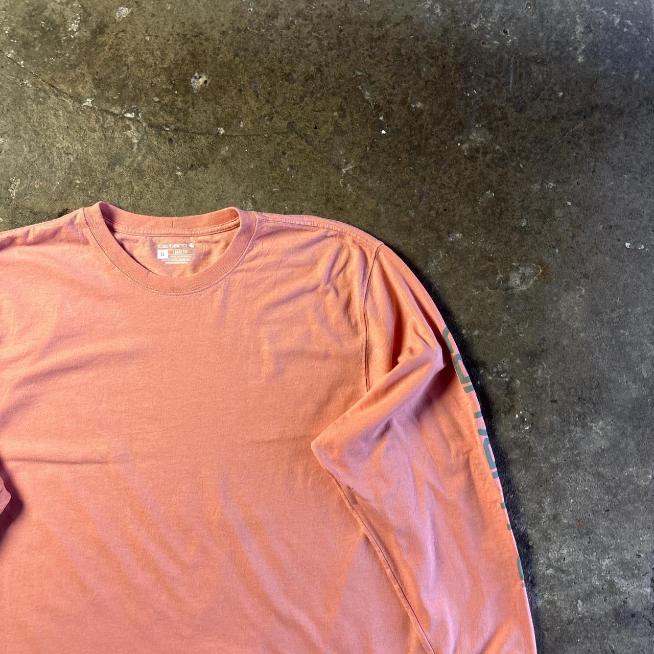 Pink Carhartt Graphic Long Sleeve T-Shirt - XL