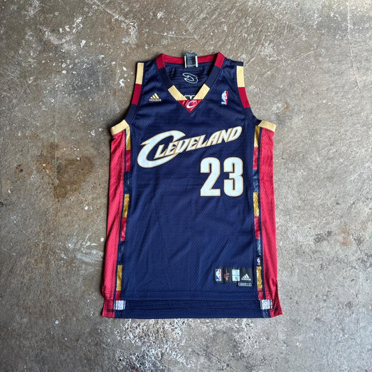 Navy Lebron James Cavaliers Authentic Adidas 2003/04 Jersey