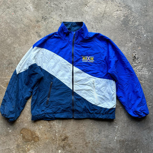 Blue, white and navy racing jacket