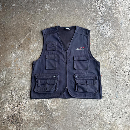 Vintage Navy Technical Multi Pocket Vest- XL