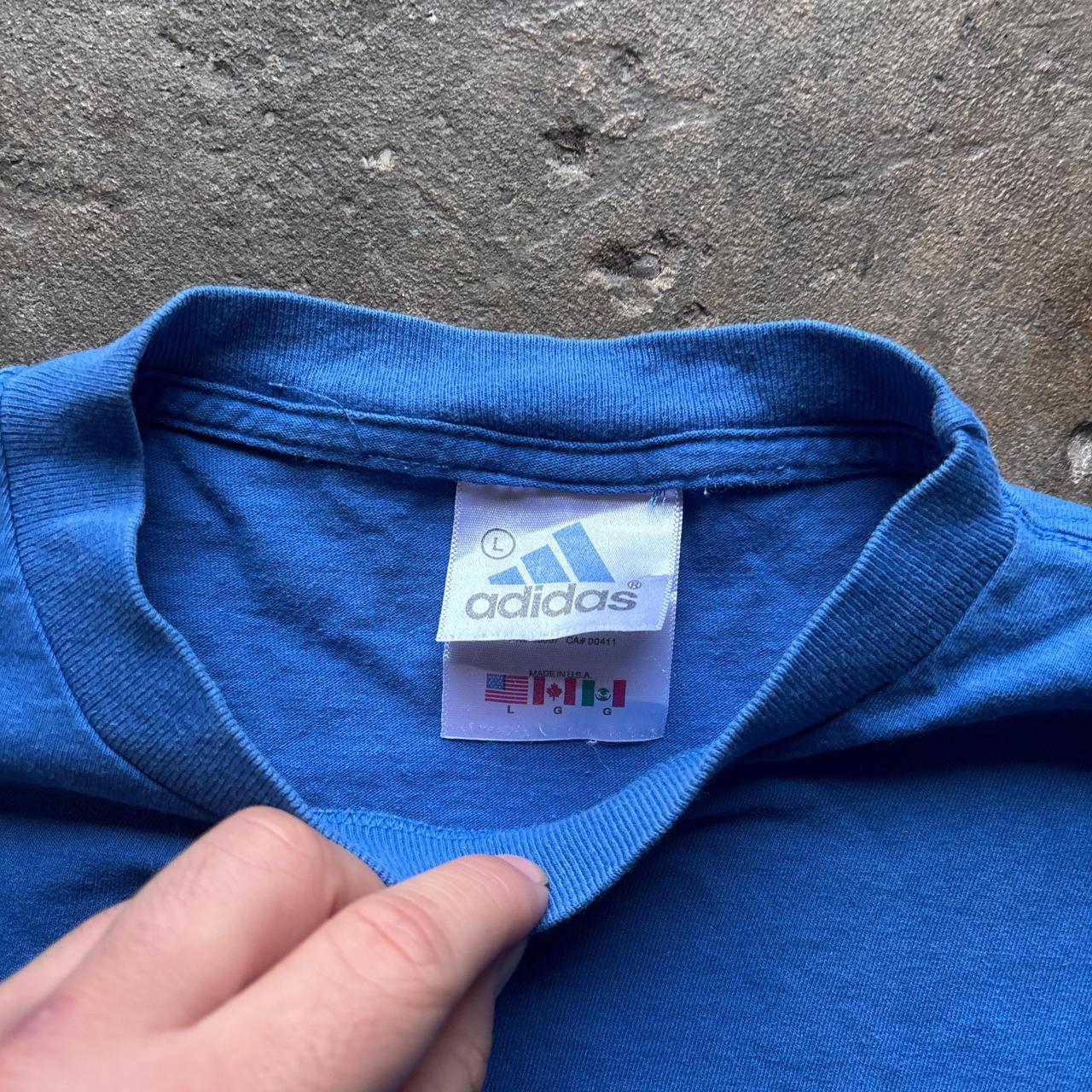 00s blues Adidas t-shirt - L