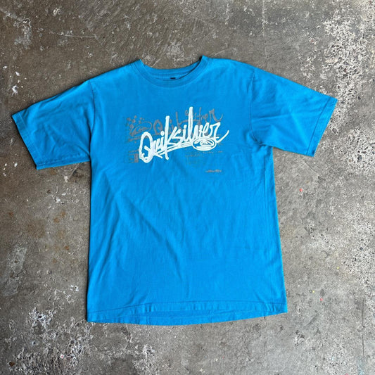 Blue 00s Quiksilver graphic tee