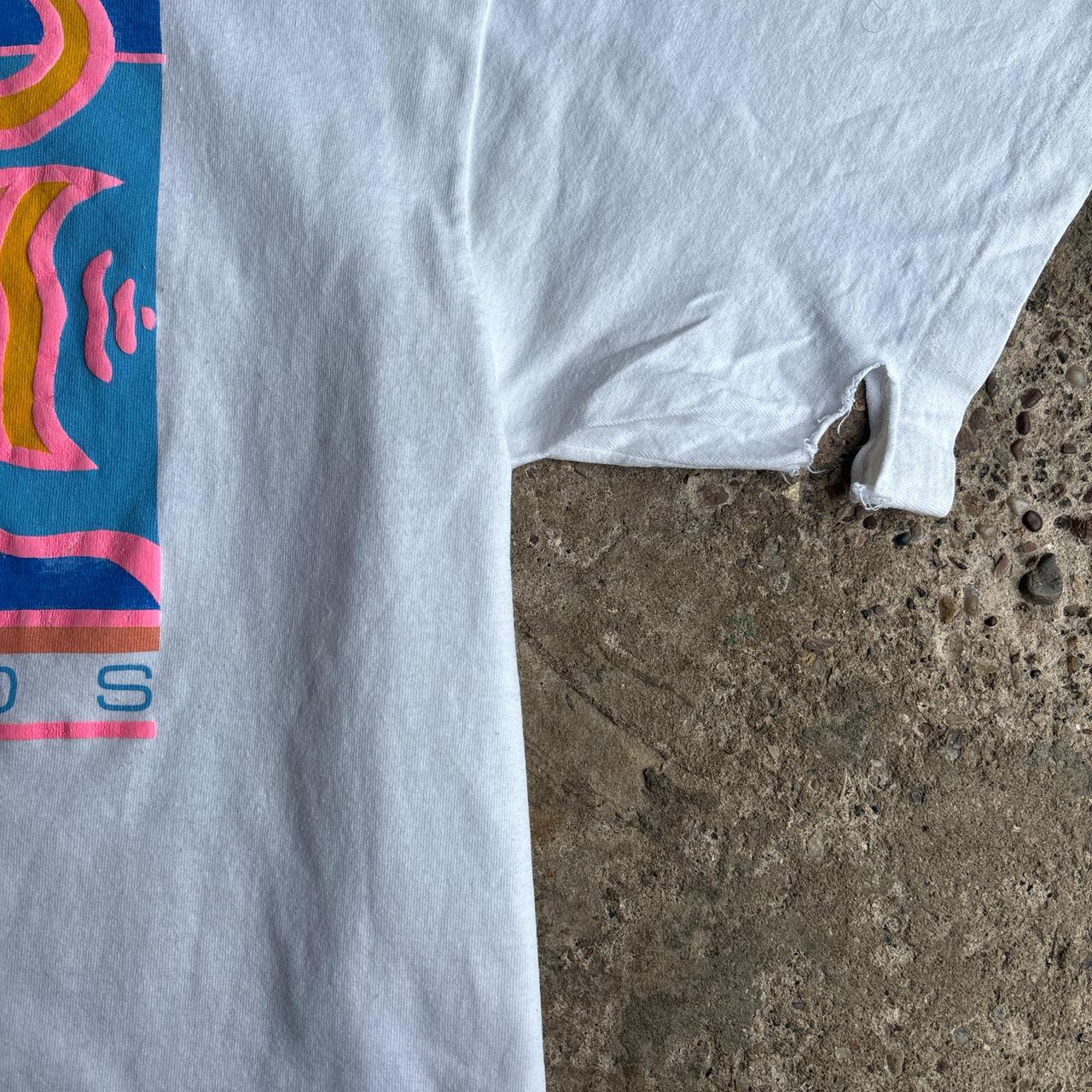 White Single Stitch Graphic Cayman Islands T-Shirt - XL