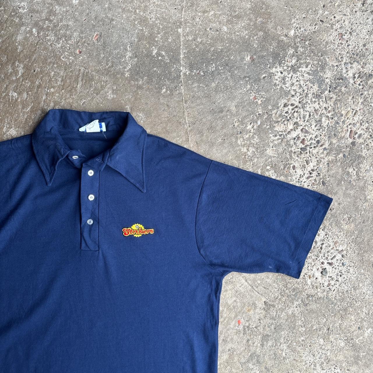 Vintage Navy Single Stitch ‘Strikers’ Polo Shirt