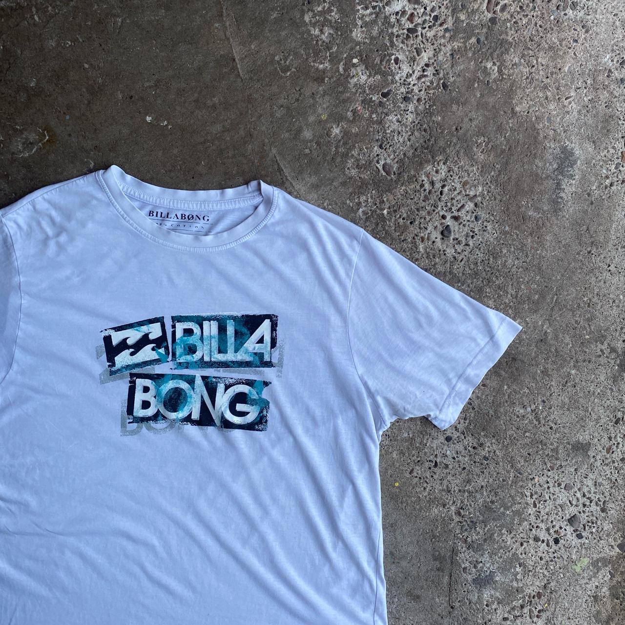 White Graphic Billabong T-Shirt - L