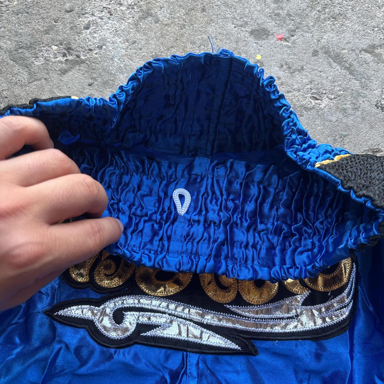 Black and blue Muay Thai boxing shorts - M