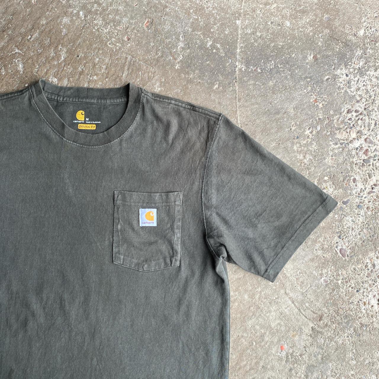 Khaki Green Carhartt Single Pocket T-Shirt- M