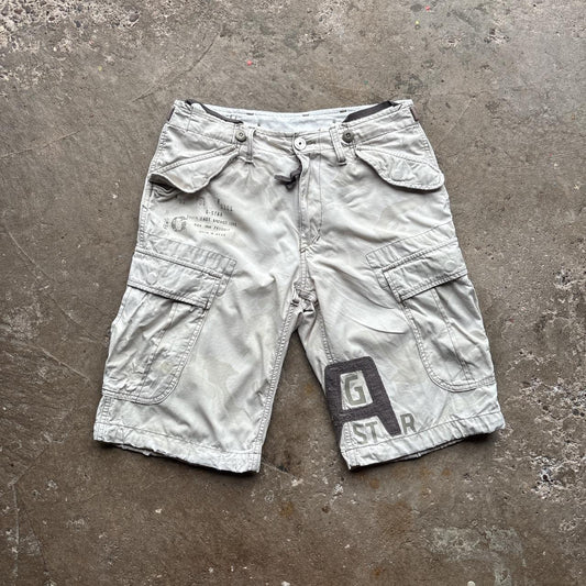 Cream G-Star camo cargo shorts - W32