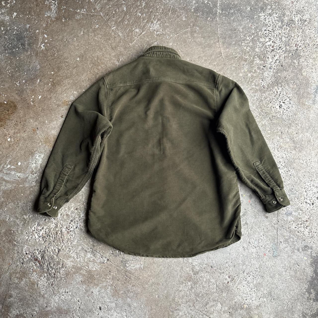 Khaki Green Heavyweight Cotton Shirt - XL