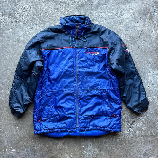 Navy and blue vintage Reebok winter jacket