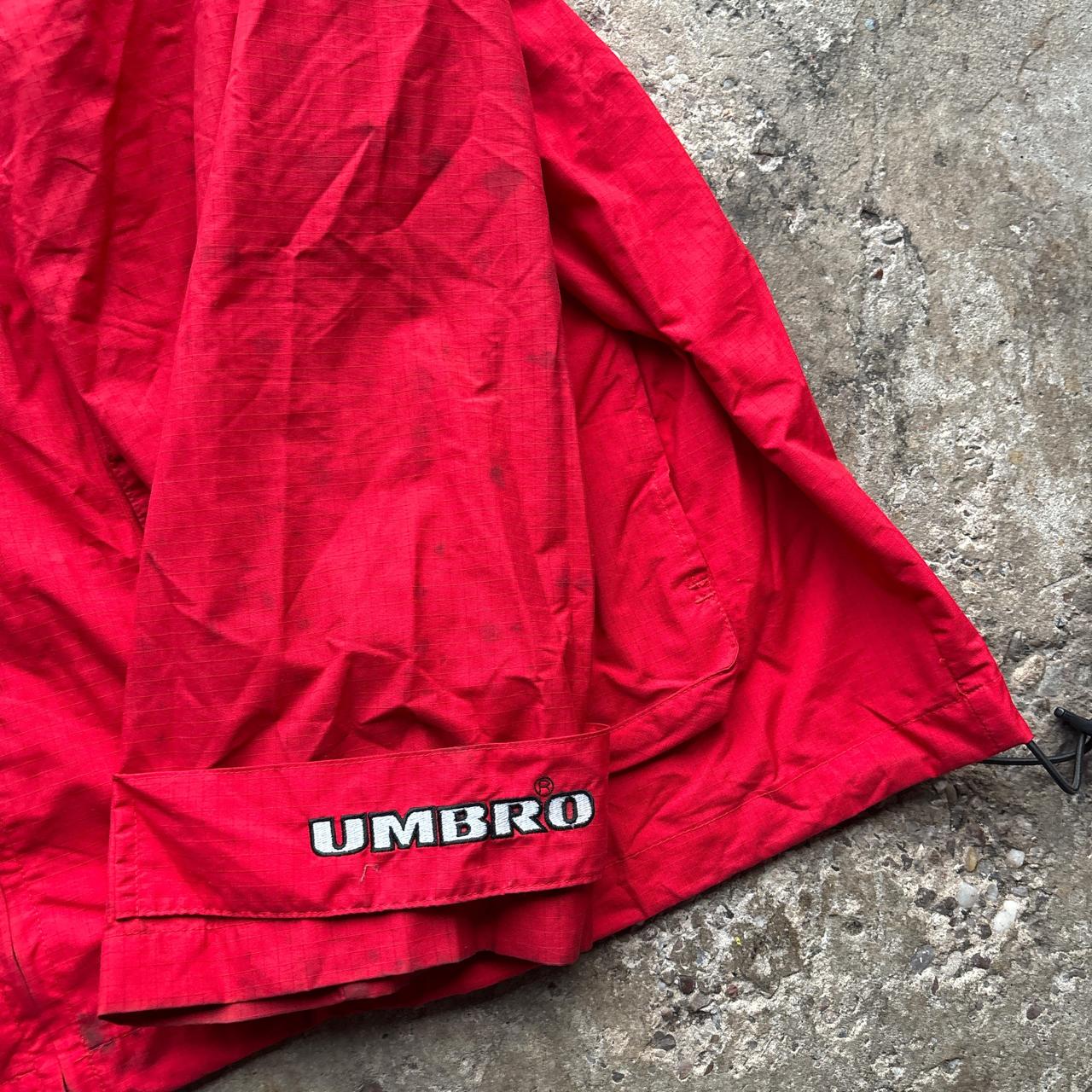 Red Umbro windbreaker track jacket