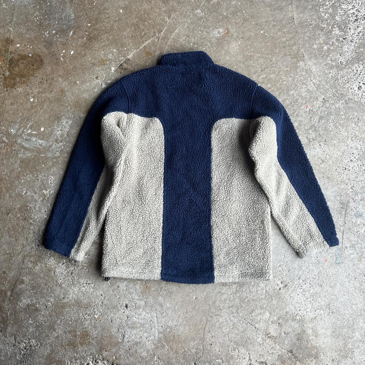 Navy & Cream Sergio Tacchini Sherpa Fleece - L