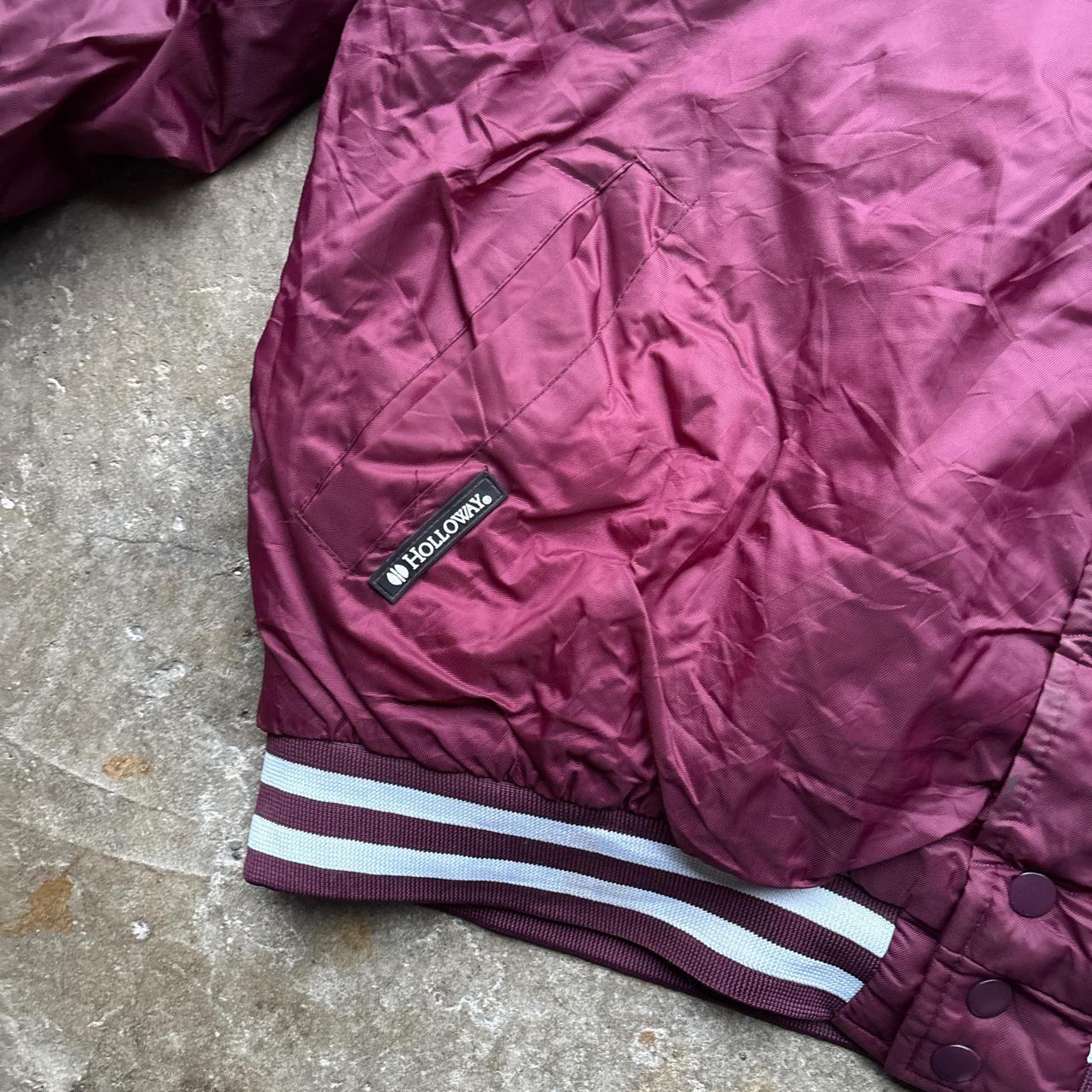 Burgundy bomber jacket
