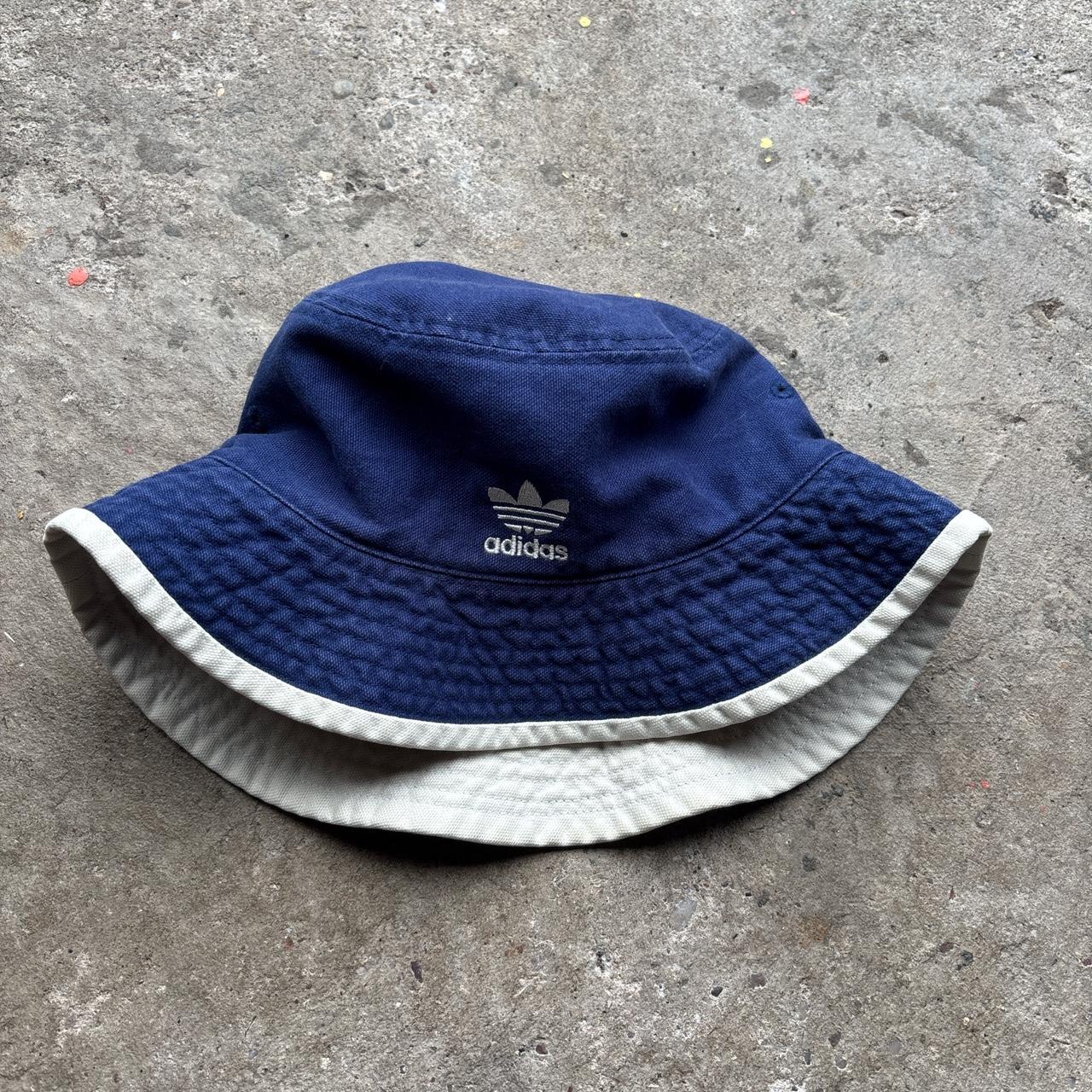 Navy and cream Vintage Adidas bucket hat