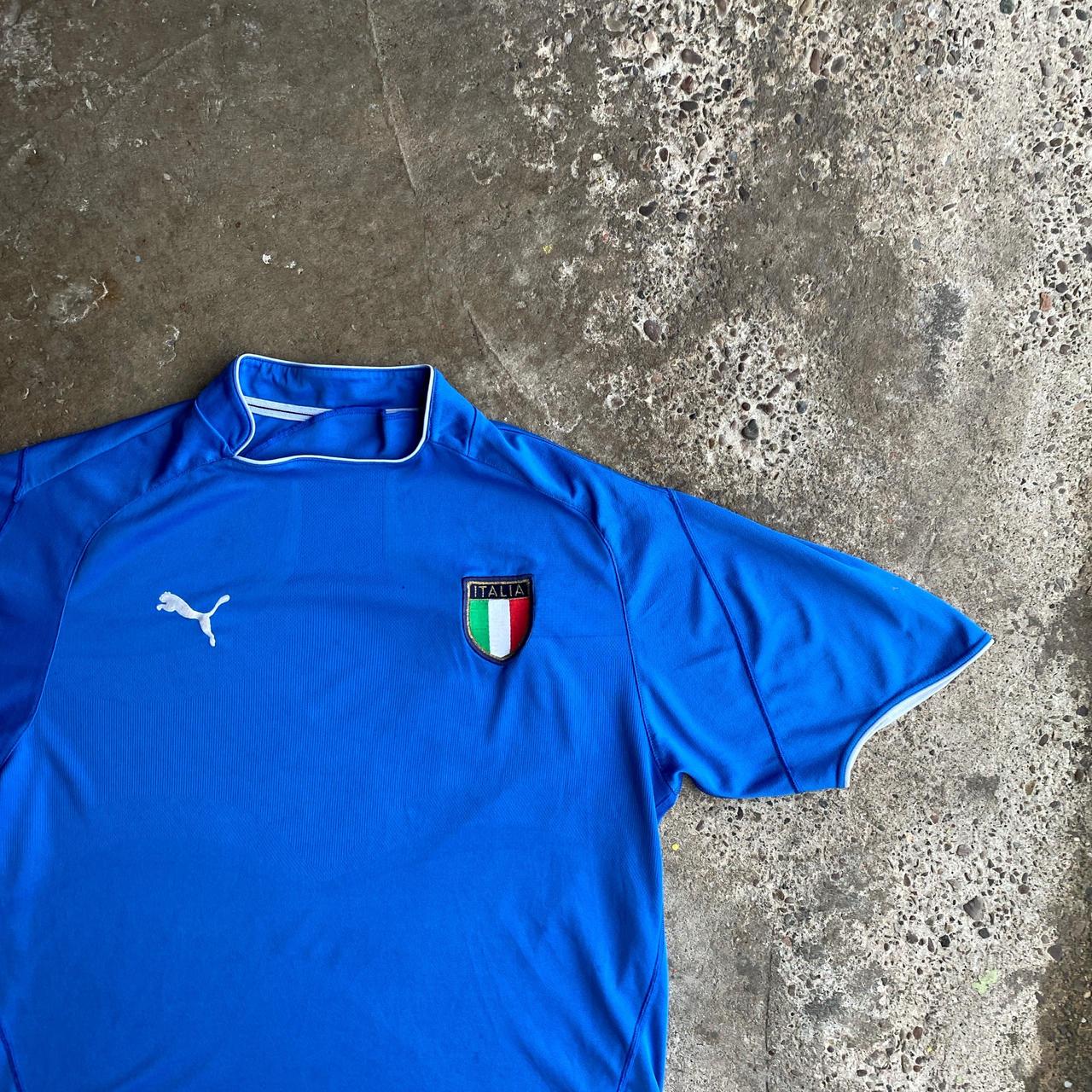 Vintage Blue Puma Italy 2003/04 Football Shirt - 2XL
