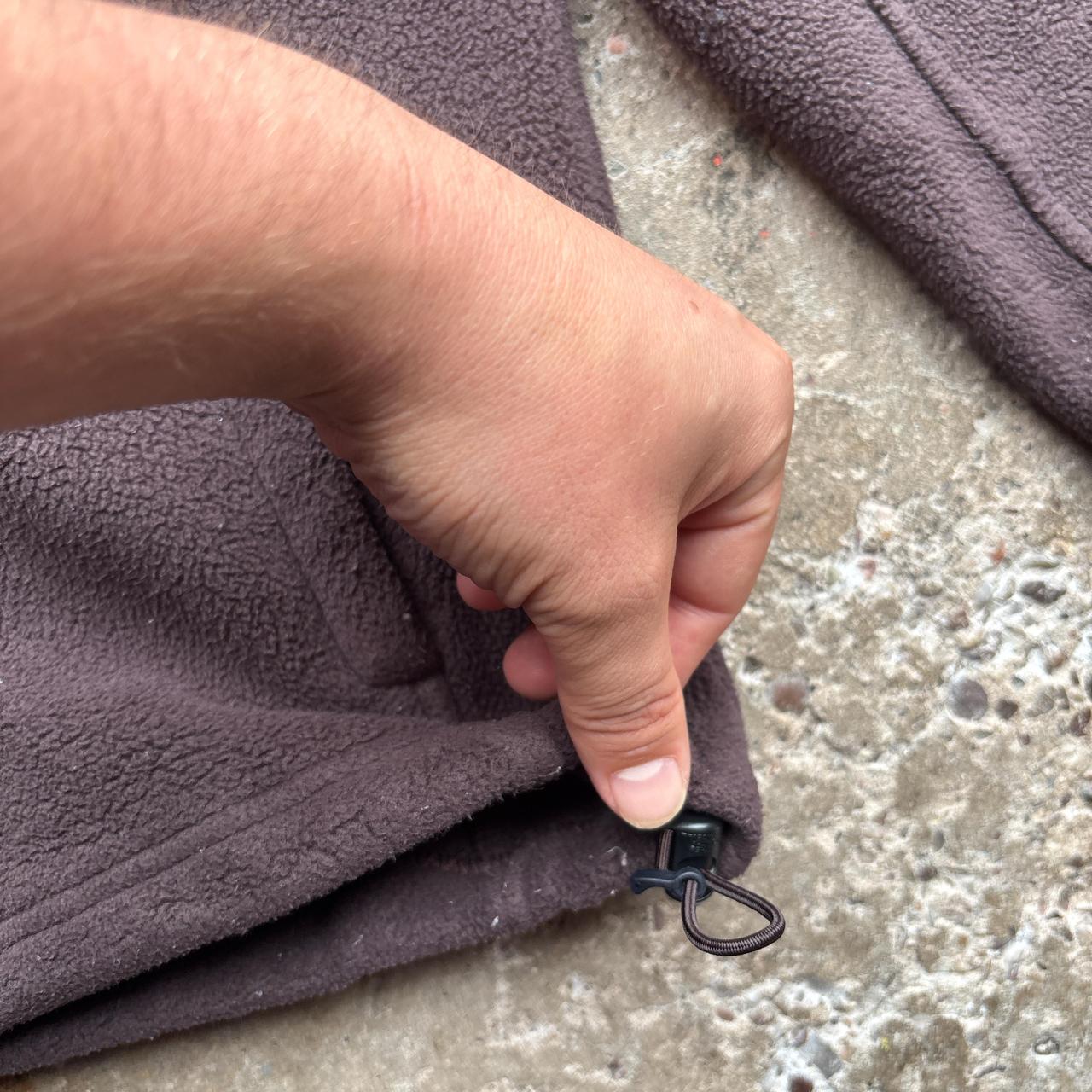 Brown The North Face zip-up fleeec - XS