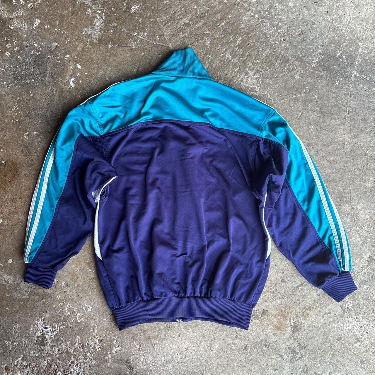 90s Teal and purple Adidas Track jacket