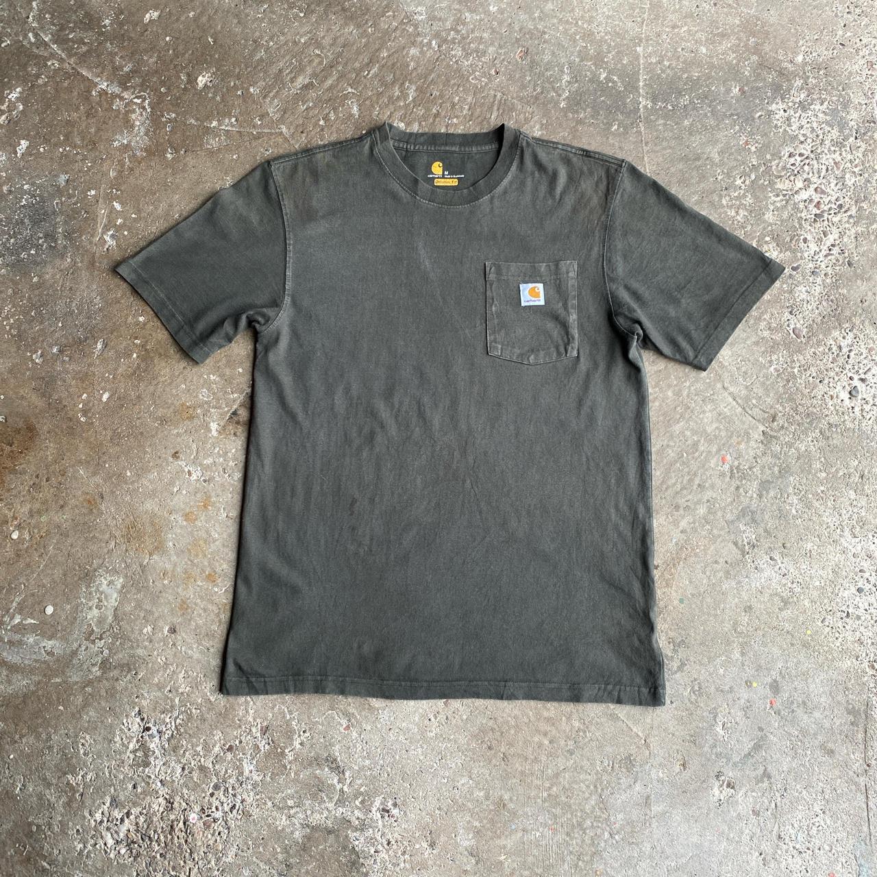 Khaki Green Carhartt Single Pocket T-Shirt- M