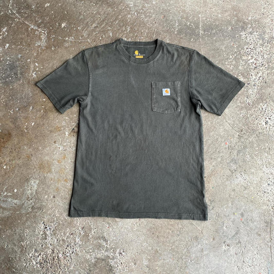 Khaki Green Carhartt Single Pocket T-Shirt- M