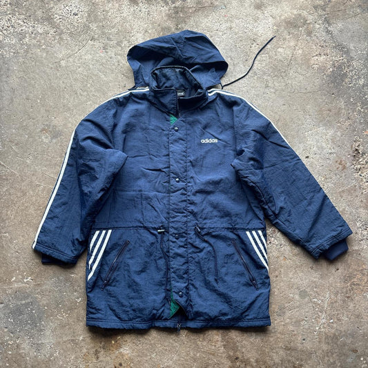 90s Adidas vintage blue and white jacket