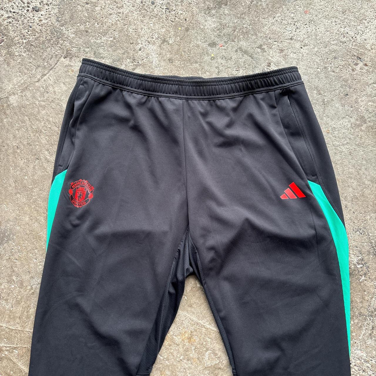 Black Manchester United Adidas sweatpants