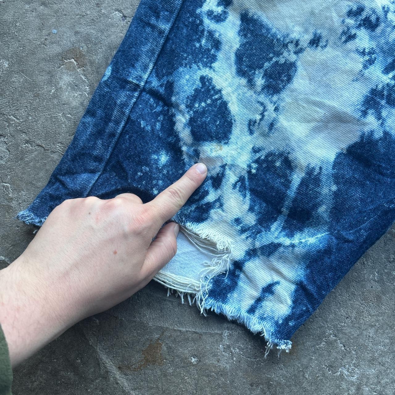 Levis 505 custom tie dye denim shorts