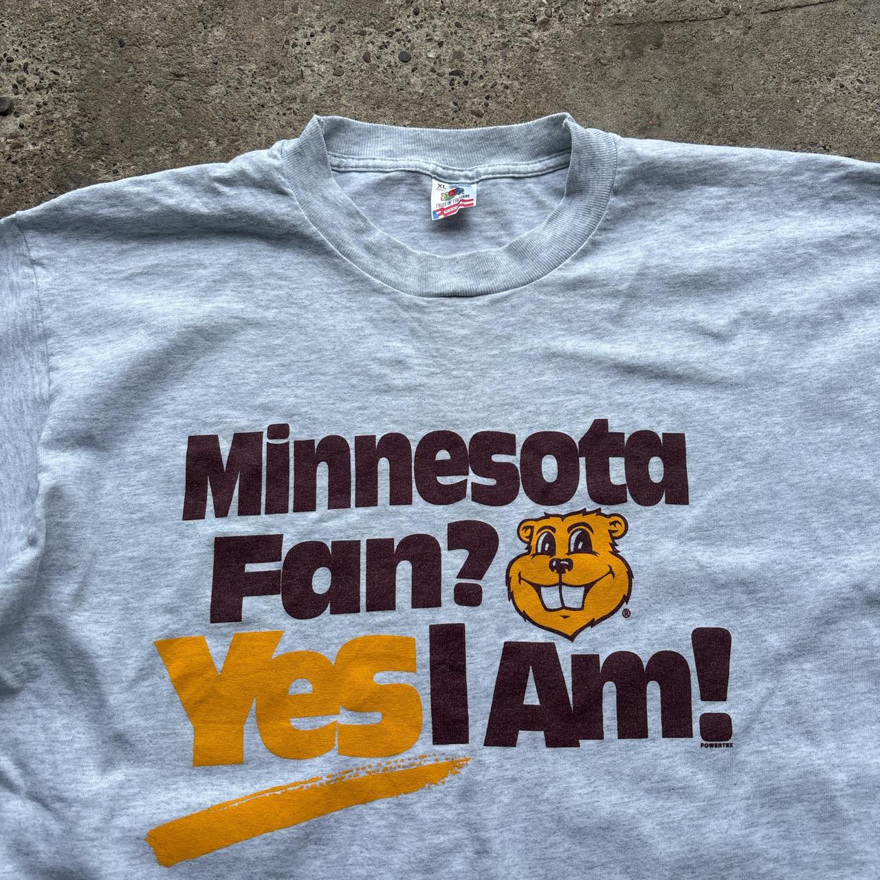 Grey graphic single stick t-shirt with Minnesota graphic - XL