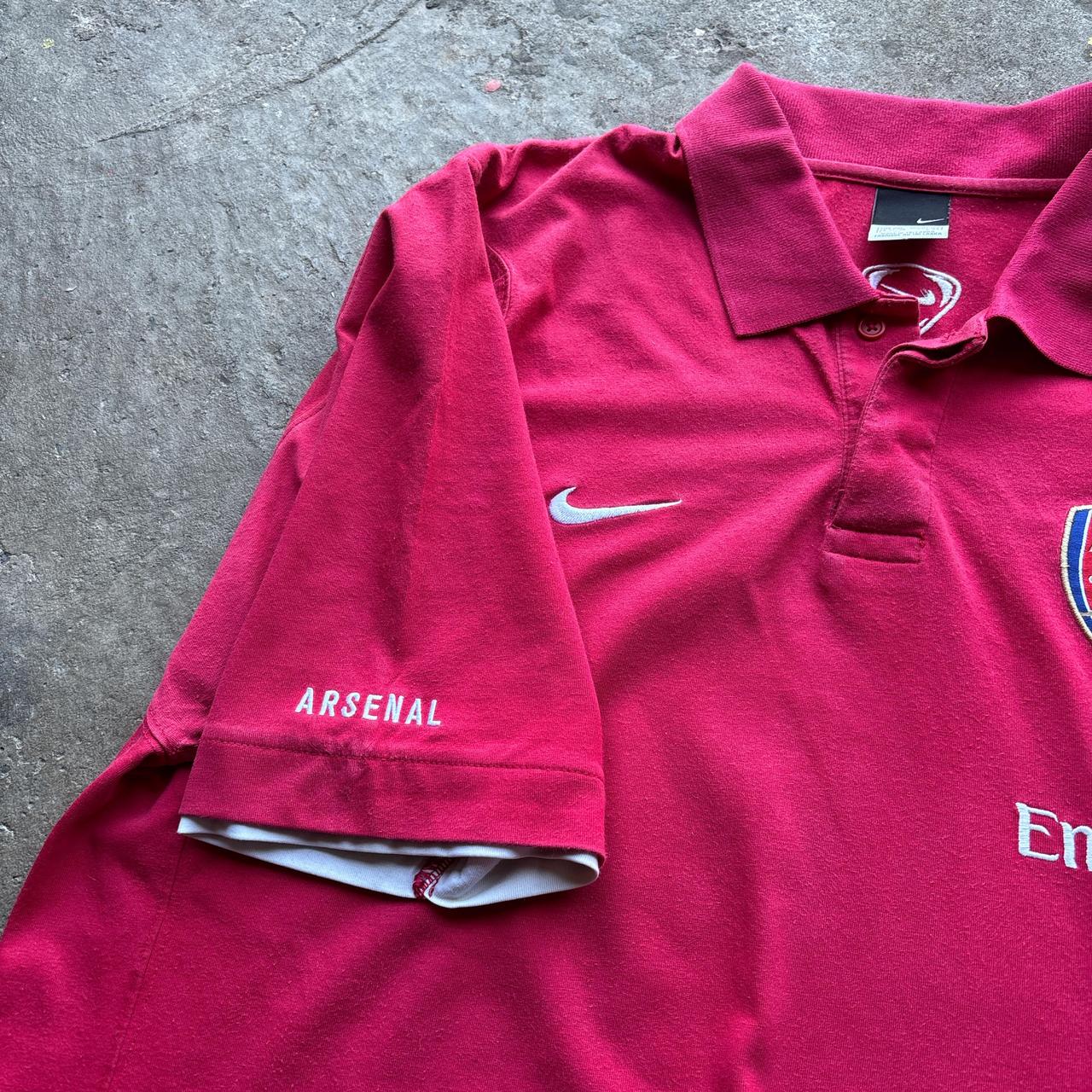 Red Nike Total 90 00s Arsenal polo shirt