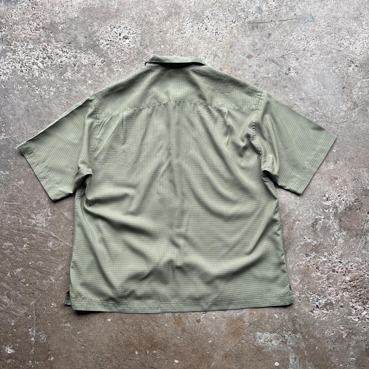 Green Haggar chequered short-sleeved shirt - XL