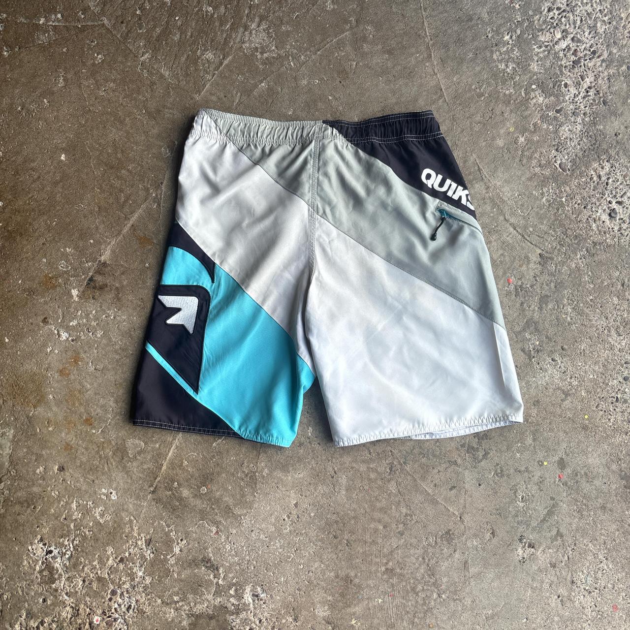 Black/Grey/Blue Quiksilver Board Shorts - M