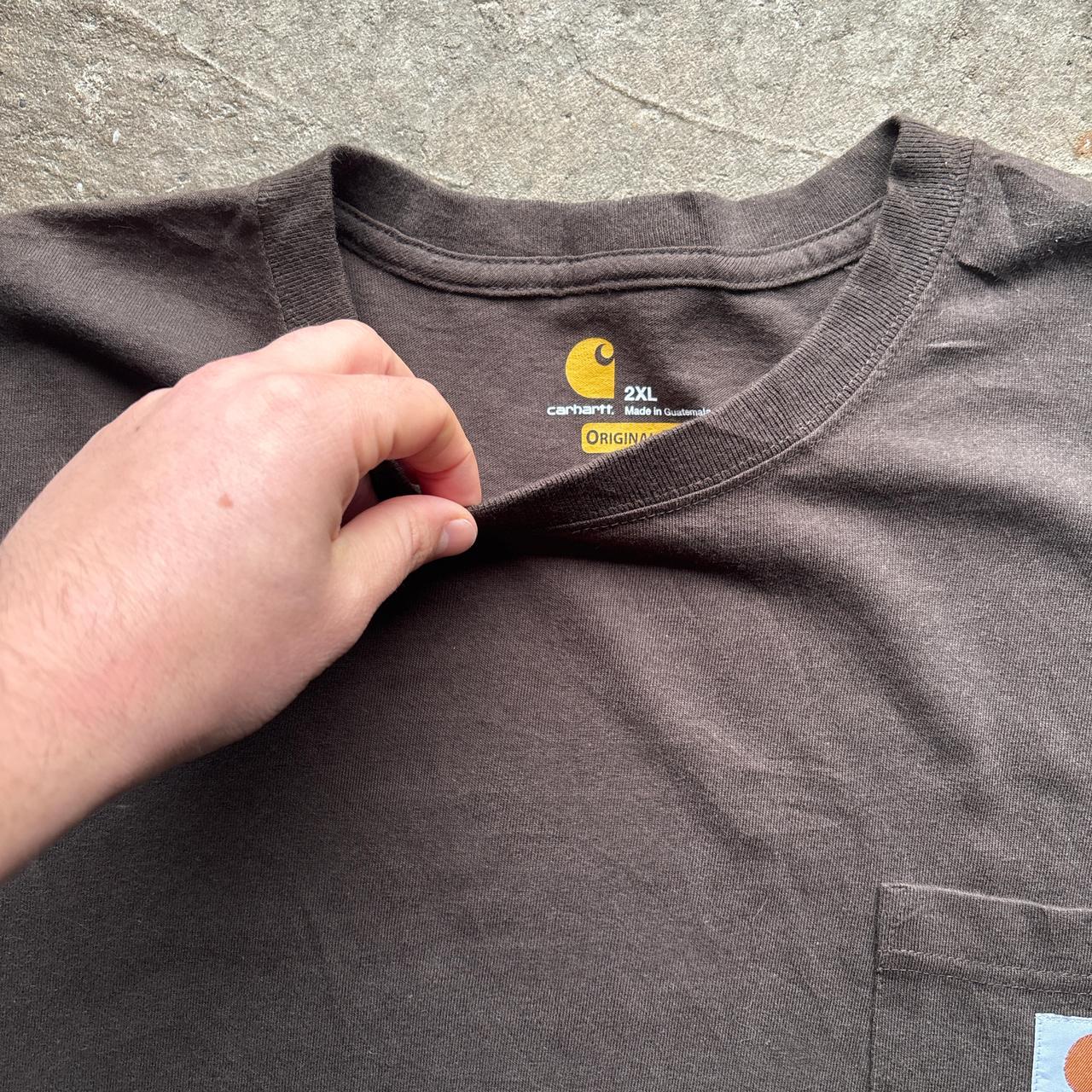 Brown Carhartt single pocket tee - XXL
