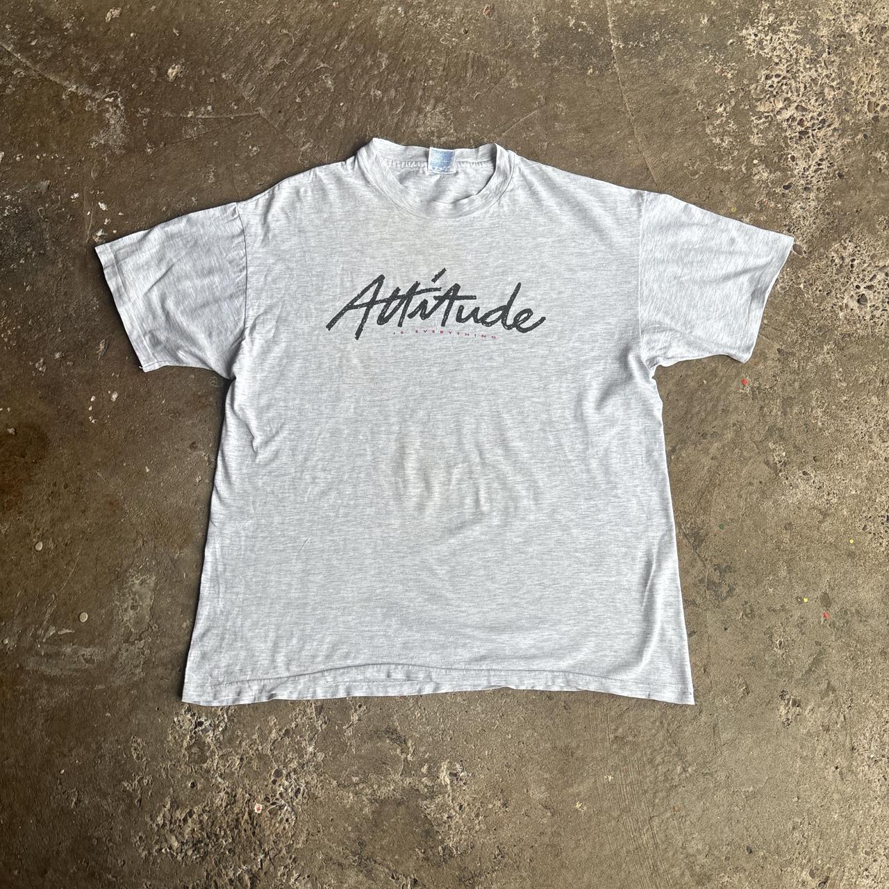 Grey Single Stitch Graphic T-Shirt - XL