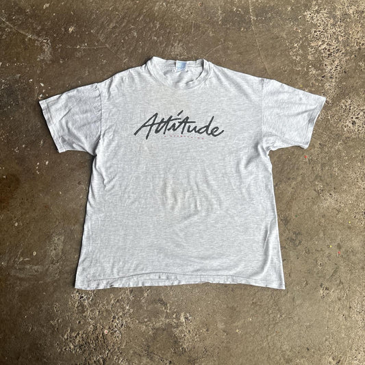 Grey Single Stitch Graphic T-Shirt - XL