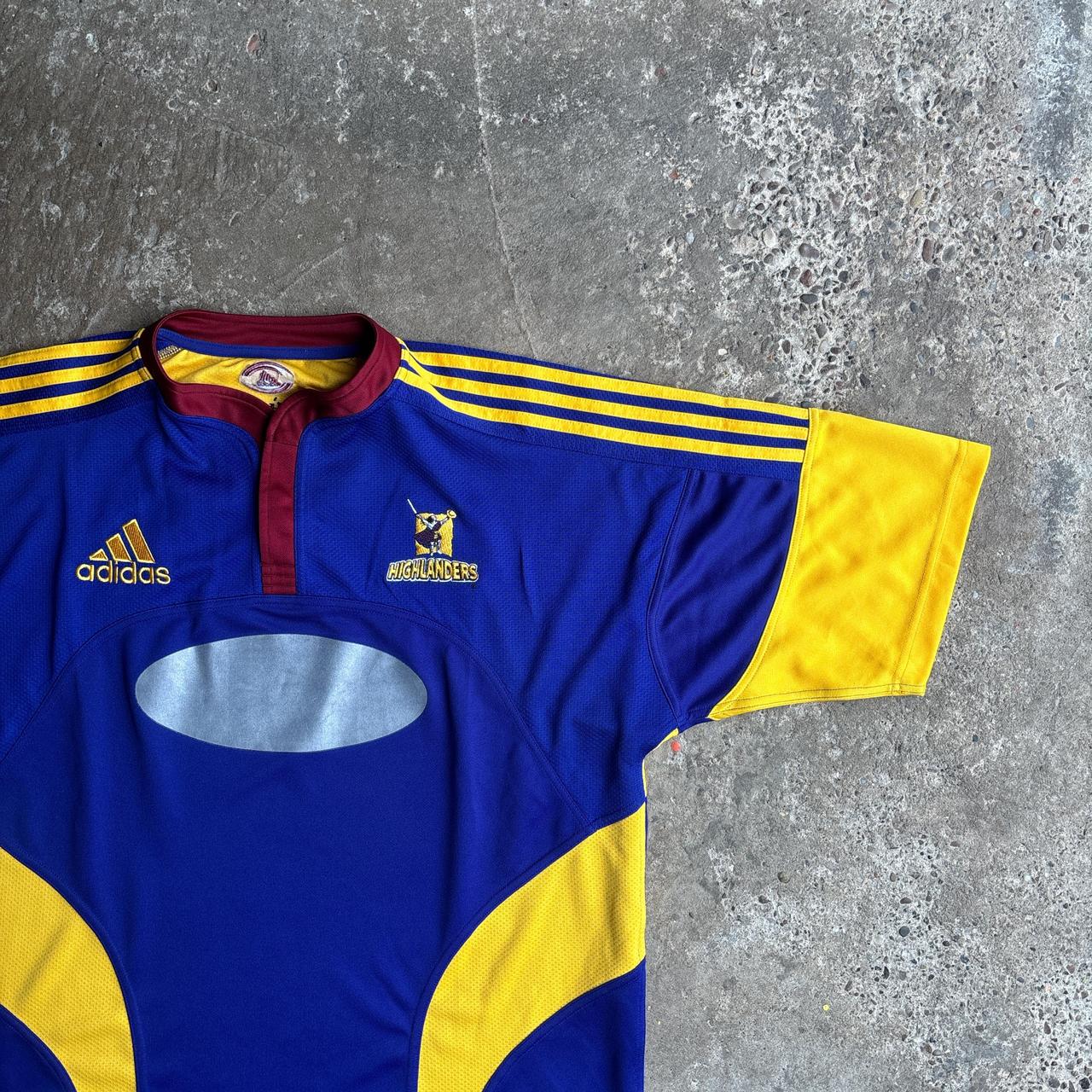 2000’s Blue Highlanders Adidas Rugby Union Shirt - XL