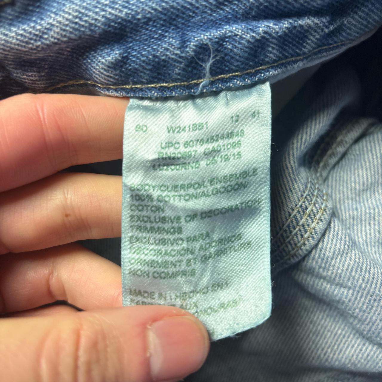 Blue Distressed Denim Dickies Carpenter Jeans - W34