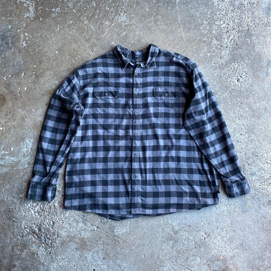 Black & Grey Checkered Dickies Flannel Shirt - 2XL