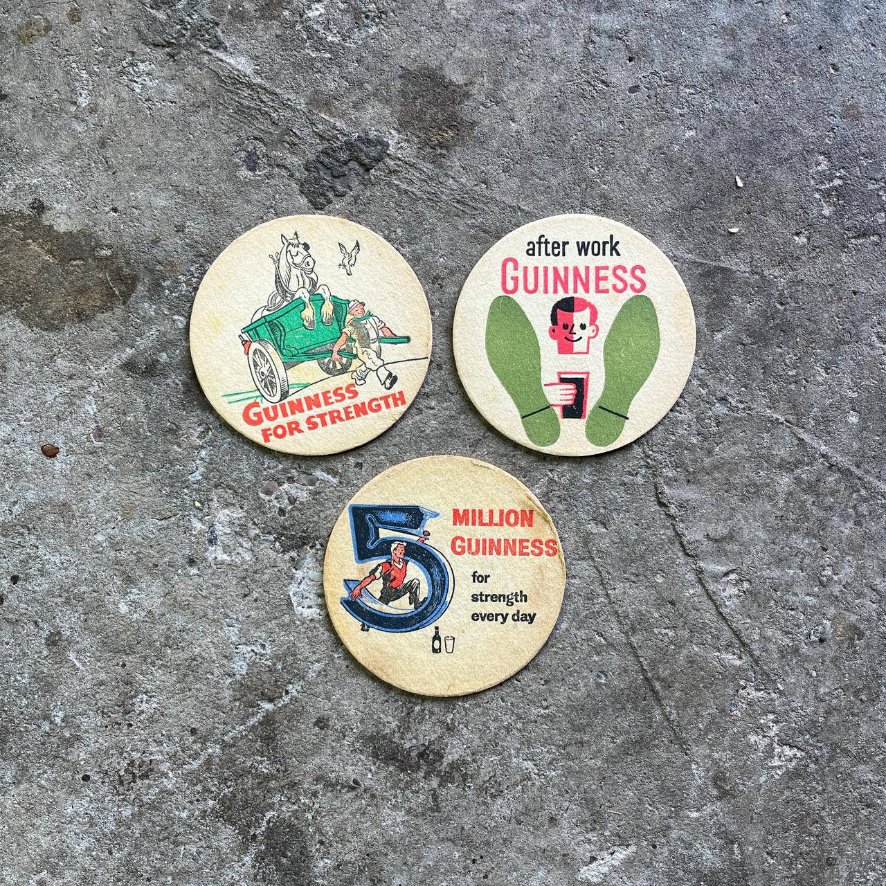 Vintage Guinness beer mats (double sided)