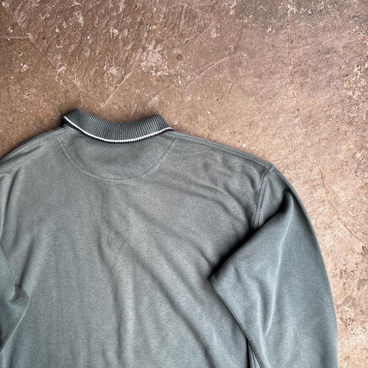 Green M&S Vintage Long-Sleeve Polo Shirt - L