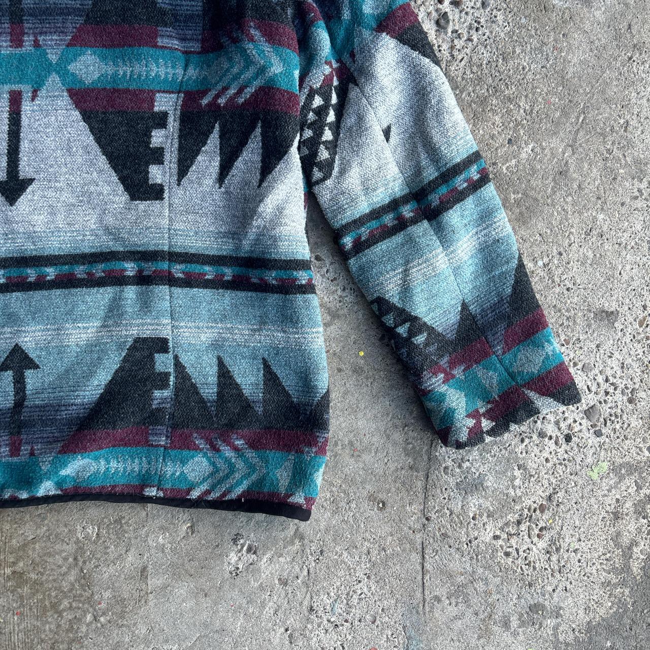 Multi-Coloured Aztec Print Hooded Jacked - 12 (women’s)