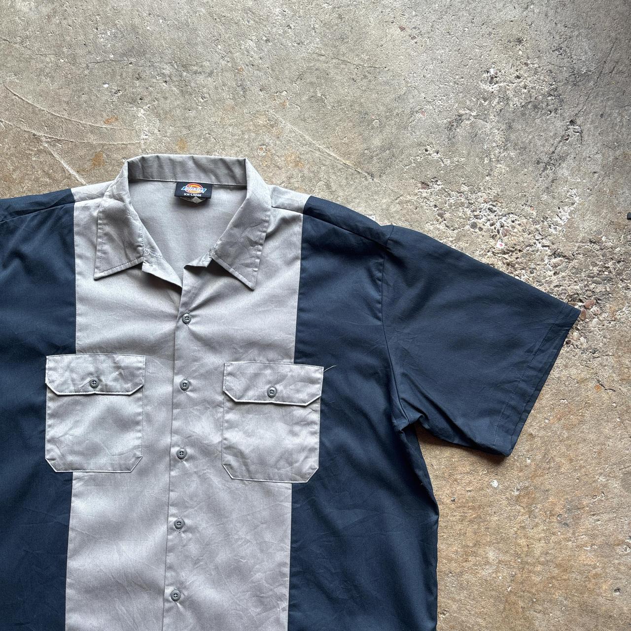 Navy & Grey Panel Dickies Workwear Shirt