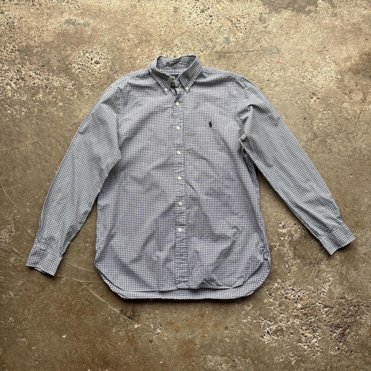 Black and white Polo Ralph Lauren chequered shirt - M